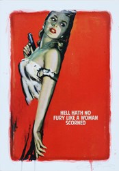 Hell Hath No Fury Like A Woman Scorned (Red) by The Connor Brothers - Hand Embellished Paper sized 12x16 inches. Available from Whitewall Galleries